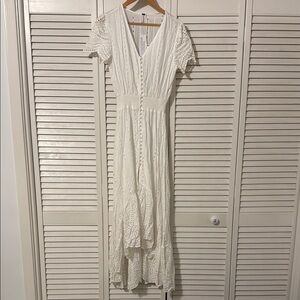 Young Fabulous & Broke White Lace Maxi Dress